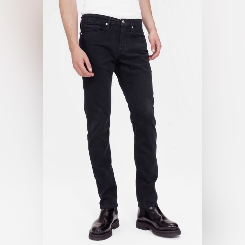 Frame l'homme slim brushed twill jeans in Navy